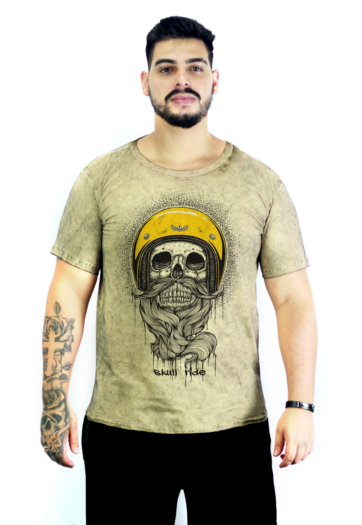 camiseta helmet skull M-1 Marmorizada