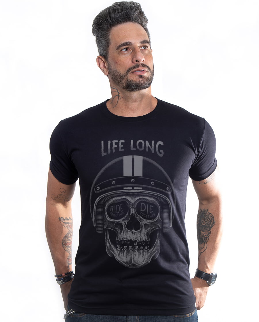 Camiseta Caveira Life Long