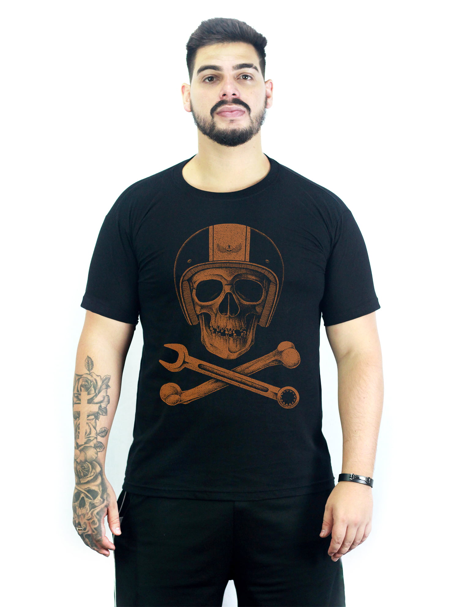 Camiseta Caveira Mechanic Skull PO