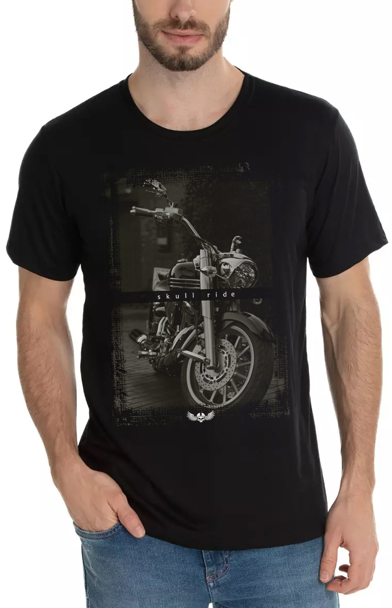 Camiseta Skull Ride Motorcycle M-5