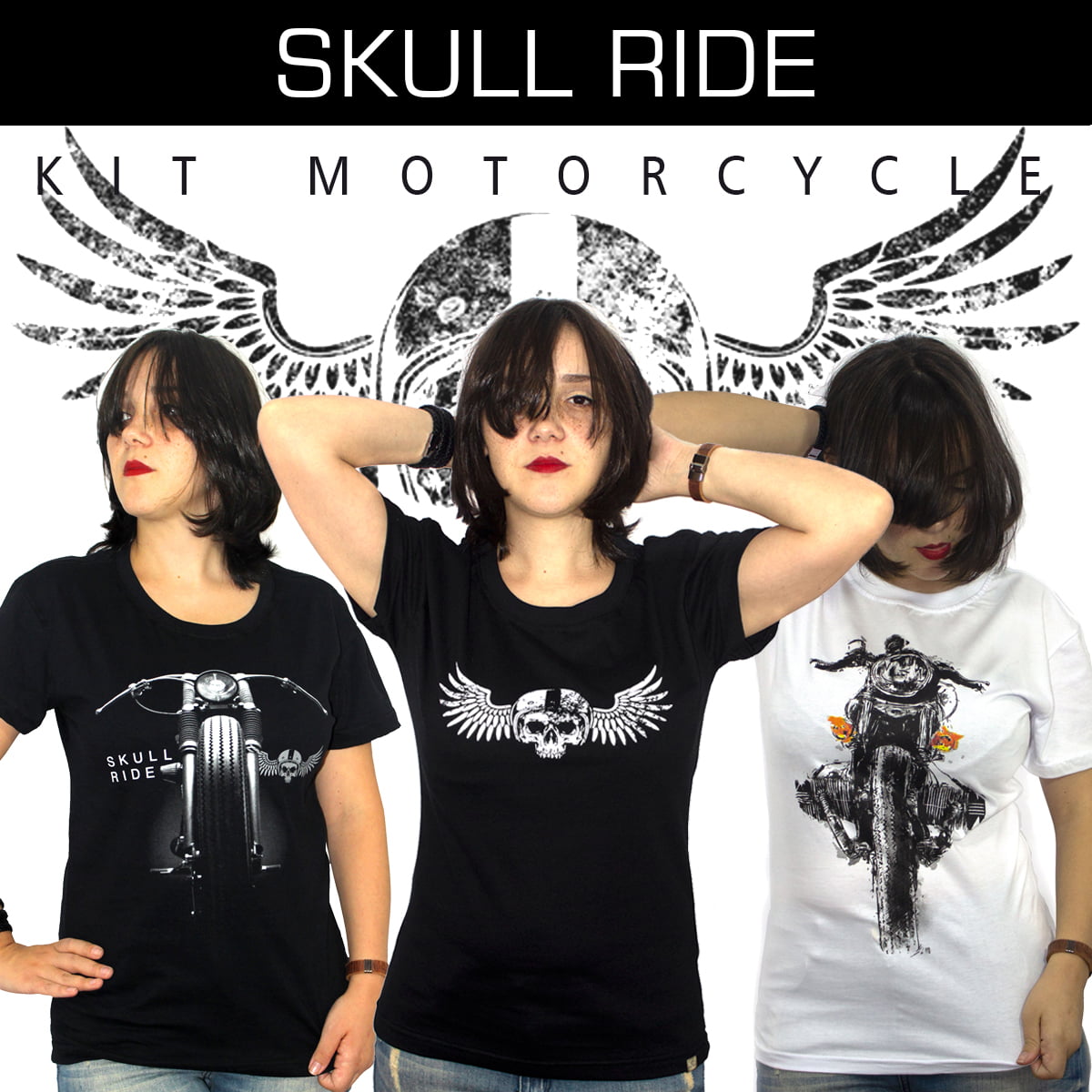 Kit 3 Babylook Motorcycle 