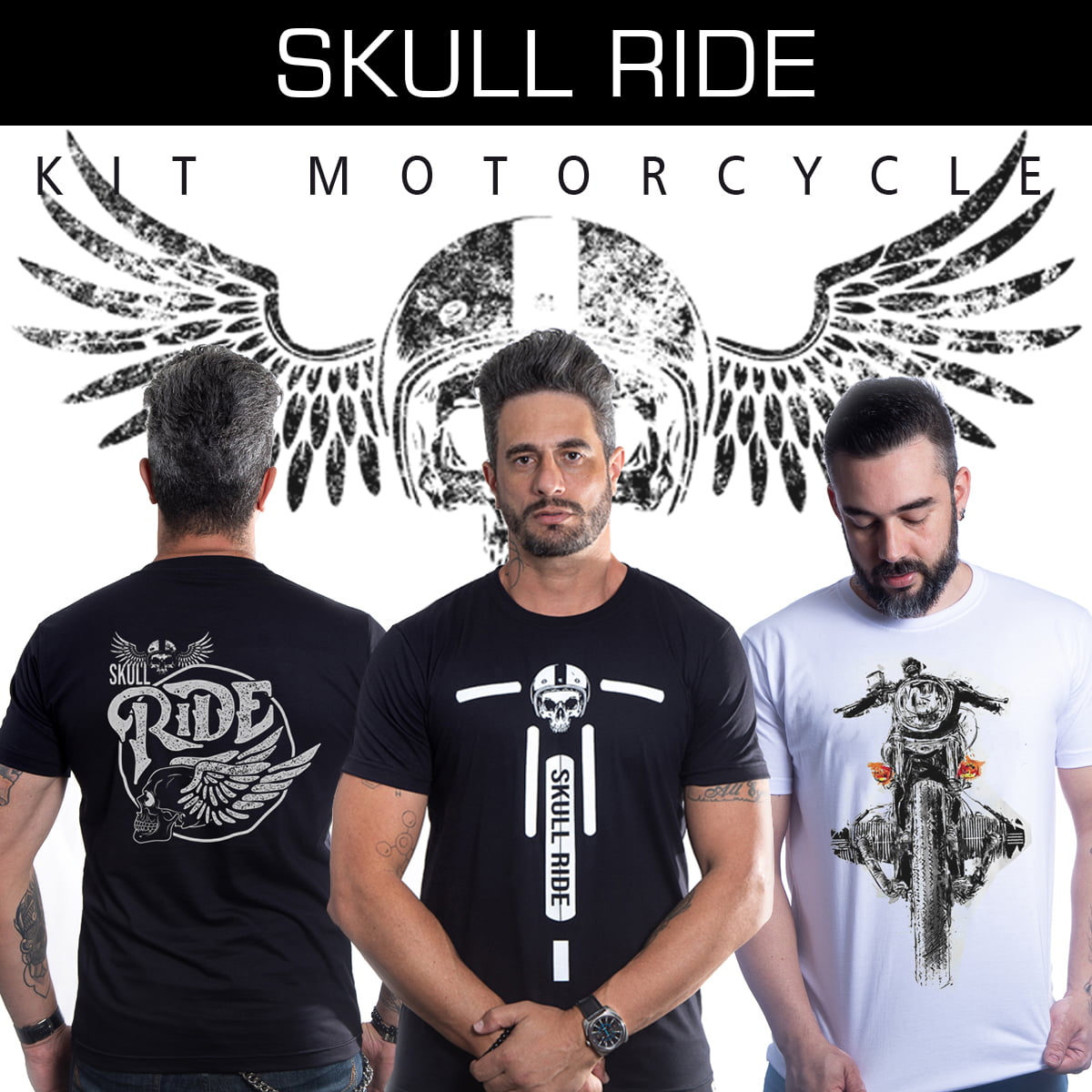 Kit 3 Camisetas Motociclista