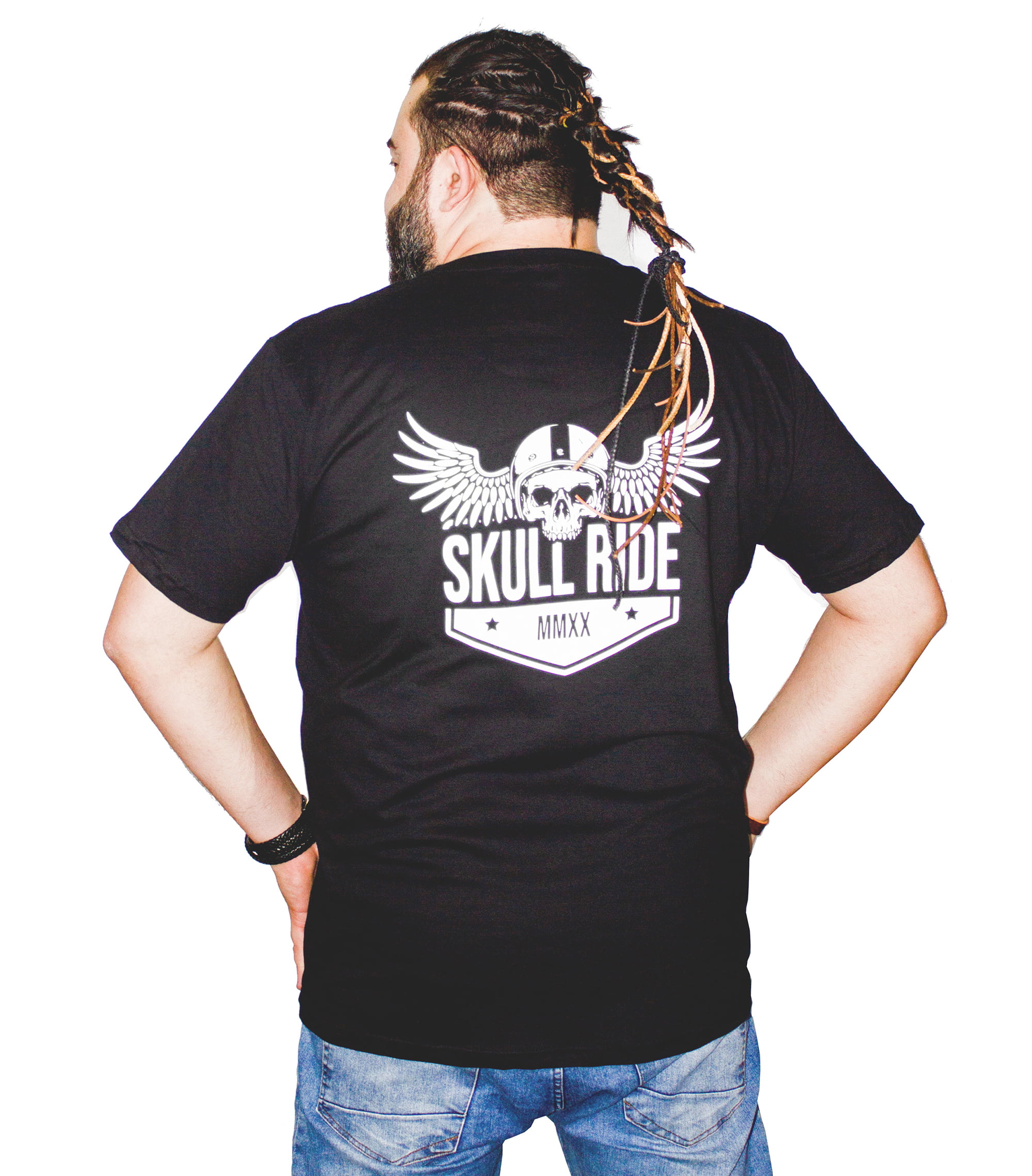 Camiseta Plus Size Skull Ride M-1