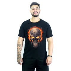 Camiseta Dark Skull Fire