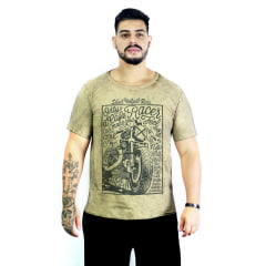 Camiseta Skull Ride Café Racer M-1 Marmorizada