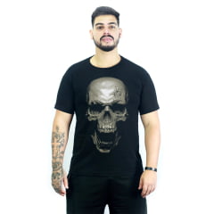 Camiseta Caveira 3D