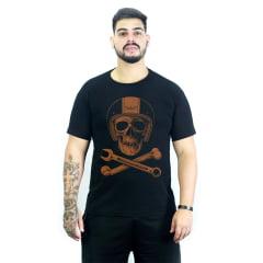 Camiseta Caveira Mechanic Skull PO