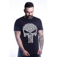 Camiseta Camisa O Justiceiro Caveira Masculina preto Tamanho:P