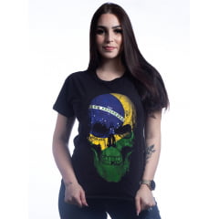 BABY LOOK  Caveira Brasil Skull Ride M-2