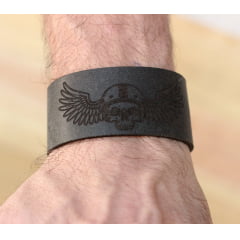 Bracelete Skull Ride M-3 Ajustável 3 cm