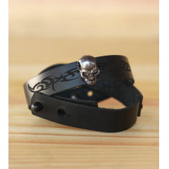 Bracelete Tribal Skull Ajustável