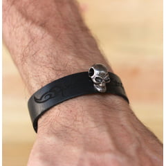 Bracelete Tribal Skull Ajustável