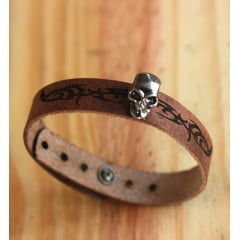 Bracelete Tribal Skull Ajustável