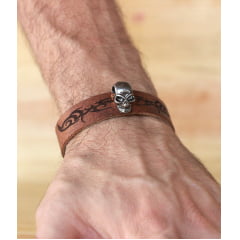 Bracelete Tribal Skull Ajustável